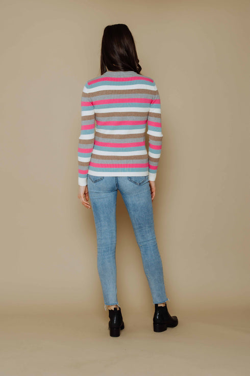 Len-Slim Rib Crew Pullover